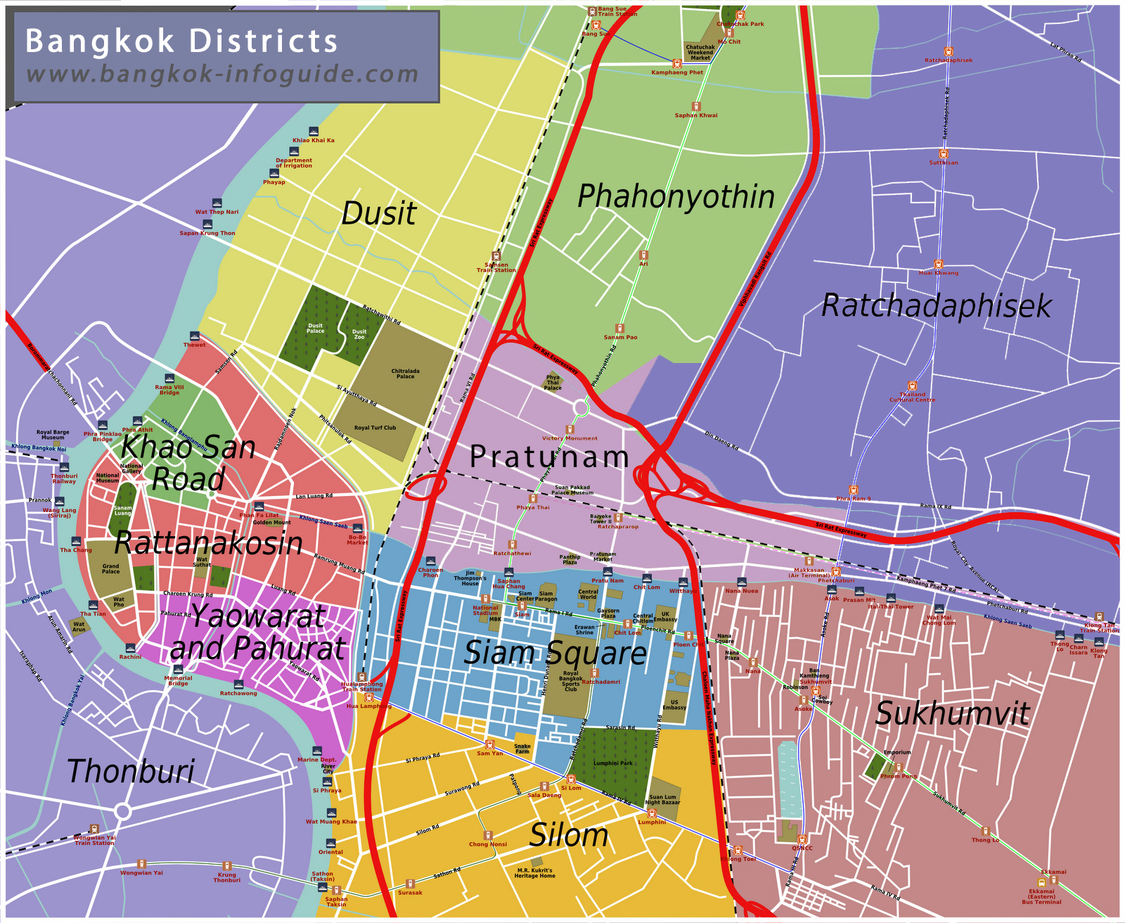 Map of Bangkok